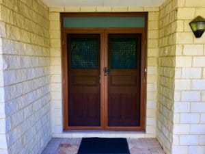 screenguard woodgrain stainless steel - double door