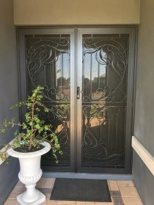 decorative door - grey - double door